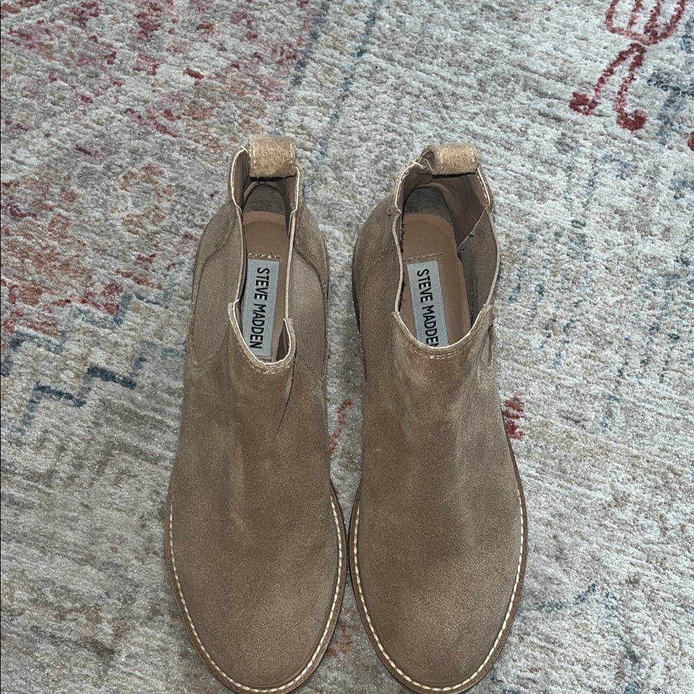 Steve Madden Brown Suede Ankle Booties - Picture 2 of 11